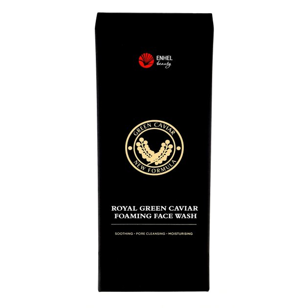 Пенка для умывания с нанощёточкой c зелёной икрой Royal Green Caviar Foaming Face Wash, 150ml